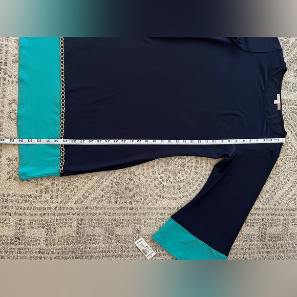 NWT Dressbarn Bell Sleeve Navy Dress - Picture 6 of 10